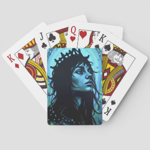 Eetherische koning: fusie van kunst en fantasie pokerkaarten