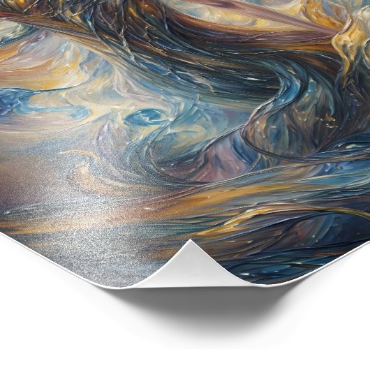 Eetherische kosmische godin Abstracte portretkunst Foto Afdruk (Hoek)