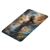 Eetherische kosmische godin Abstracte portretkunst Magneet (Linkerzijde)