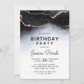 Eetherische Mist Ombre Navy Blue Moody verjaardags Kaart (Voorkant)