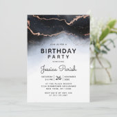 Eetherische Mist Ombre Navy Blue Moody verjaardags Kaart (Staand voorkant)