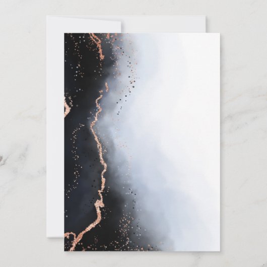 Eetherische Mist Ombre Navy Blue Moody verjaardags Kaart (Achterkant)