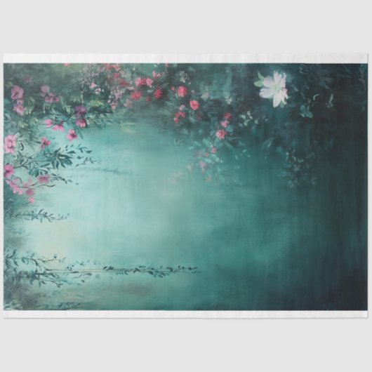 Eetherische mistige hangende bloementuin tissuepapier (Voorkant)