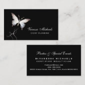 Eetherische Sparkle Butterfly Elegante Event Plann Visitekaartje (Voorkant / Achterkant)