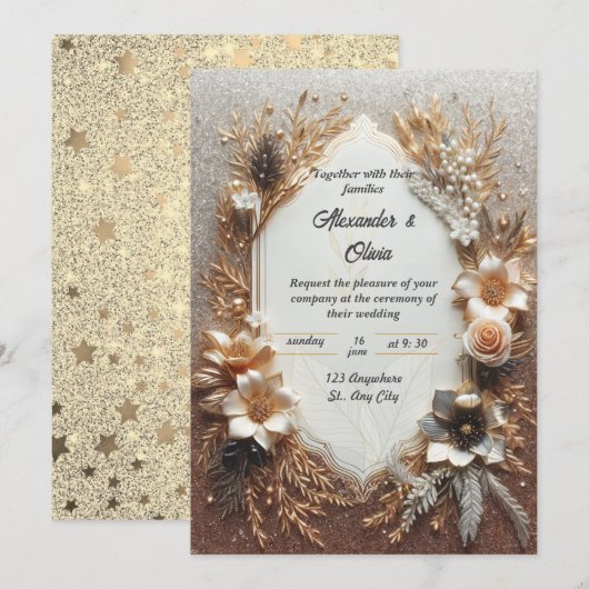 Eetherische Tuin Romance Huwelijksuitnodiging Kaart (Voorkant / Achterkant)