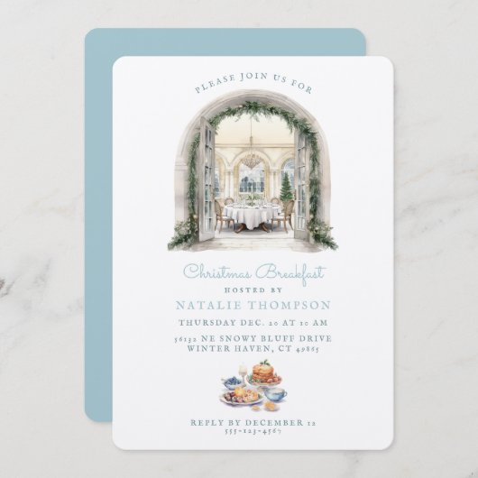 Eetkamertafel | Kerstontbijt Kaart (Voorkant / Achterkant)