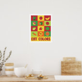 Eetkleurstoffen poster van groenten en fruit (Keuken)