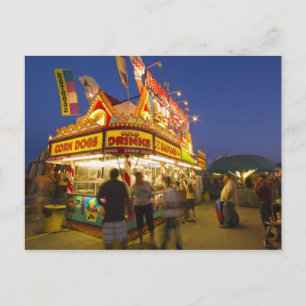Eetkraam op de Northwest Montana Fair in Briefkaart