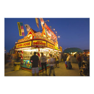 Eetkraam op de Northwest Montana Fair in Foto Afdruk