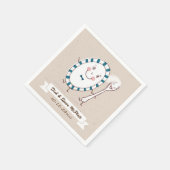 Eetlepel Trouwt met Bord Save the Date Servetten (Hoek)