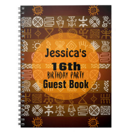 Eetnisch 16e Birthday Party Guest Book Notitieboek