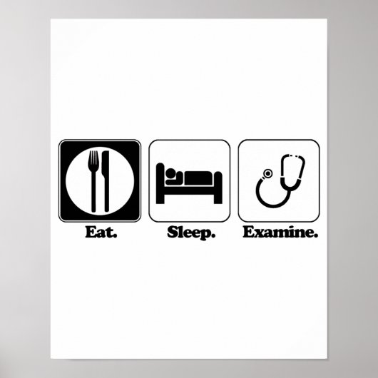 Eetslaap dokter poster (Voorkant)