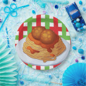 Eetster voor spaghetti papieren bordje (Feest)