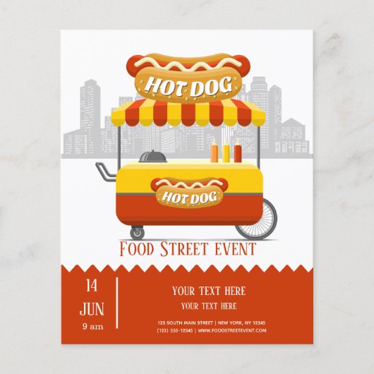 Eetstraat hotdog flyer (Voorkant)
