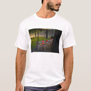 Eettafel en stoelen aan de Donau, T-shirt