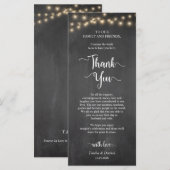 Eettafel kaartjes bedankt, Rustieke Kaarten (Voorkant / Achterkant)