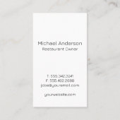 Eettafel Logo | Restaurant  Visitekaartje (Achterkant)