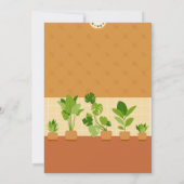 Eettafel met planten Thanksgiving Uitnodiging (Achterkant)