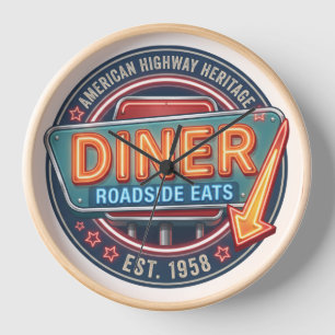 Eettafel Wegrestaurant Eten Vintage Neon Bord Wand