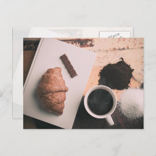 Eetwaren op een lijst briefkaart (Voorkant / Achterkant)