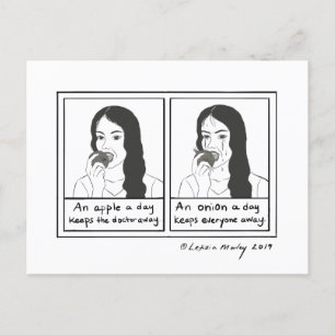 Eeuon per dag houdt iedereen weg van striptekening briefkaart