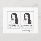 Eeuon per dag houdt iedereen weg van striptekening briefkaart (Voorkant)