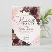 Eeuwen en goudbloemen lijst bachelorette kaart (Staand voorkant)