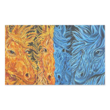 Eeuwig evenwicht-paarden-tweeling vlammen