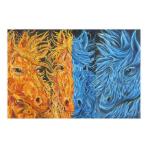Eeuwig evenwicht-Paarden-Twin Flame Art-