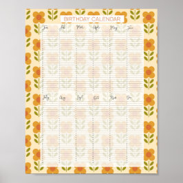 Eeuwig groene verjaardagskalender Kathrin Legg Poster