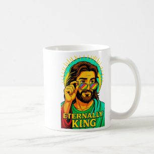 Eeuwig Koning Cool Jezus Christelijke Anime Manga Koffiemok