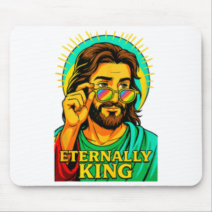 Eeuwig Koning Cool Jezus Christelijke Anime Manga Muismat