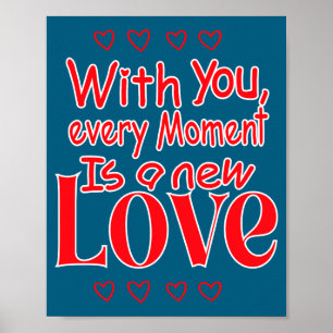 Eeuwig Nieuwe Liefde Romantische Quote Poster