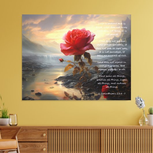 Eeuwig Roos Canvas Afdruk (Insitu (Woonkamer))