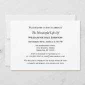 Eeuwig visser graf herdenking zwart en wit kaart (Achterkant)