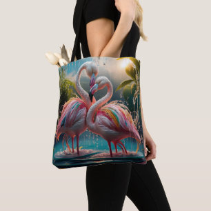 Eeuwige Affectie: Water Flamingo's Omhelzen Draagtas