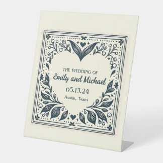 Eeuwige bloei reclamebord met voetstuk