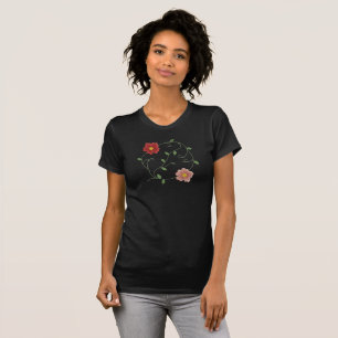 Eeuwige Bloem Borduurwerk T-shirt