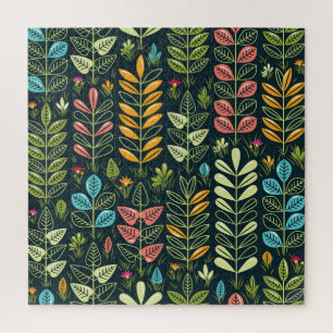 Eeuwige Bloemen: Handgetekende bloemenelegantie Legpuzzel