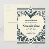 Eeuwige Blooms Sla de datum op Briefkaart (Voorkant / Achterkant)