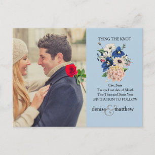 Eeuwige Collectie in omphaloden blauw Aankondigingskaart