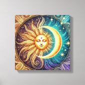 Eeuwige dans van zon en maan canvas afdruk (Voorkant)