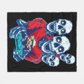 Eeuwige Gaming Broederschap: De Rode Gamer Skelet Fleece Deken (Voorkant (Horizontaal))