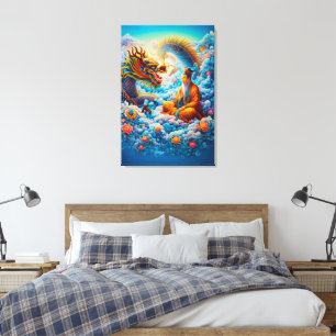 Eeuwige Harmonie: De Zegen van de Draak Canvas Afdruk