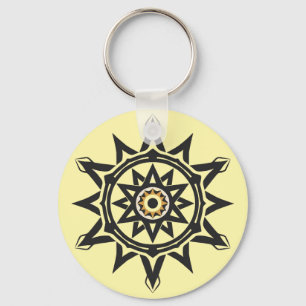 Eeuwige Harmonie Mandala — Heilige Geometrie in Go Sleutelhanger