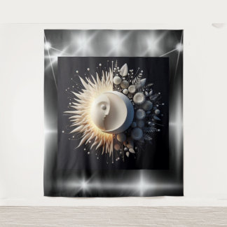 Eeuwige harmonie tussen zon en maan wandkleed