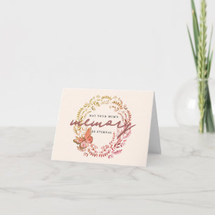 Eeuwige Herinnering Aan Groene Personalized Condol Kaart