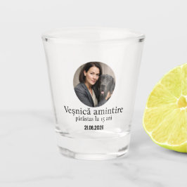 Eeuwige herinnering părăstas met aanpasbare foto's shot glas