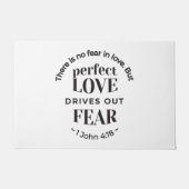 Eeuwige liefde - 1 Johannes 4:18 Schriftgedeelte K Deurmat (Voorkant)