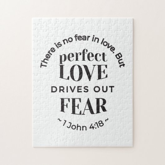 Eeuwige liefde - 1 Johannes 4:18 Schriftgedeelte K Legpuzzel (Verticaal)